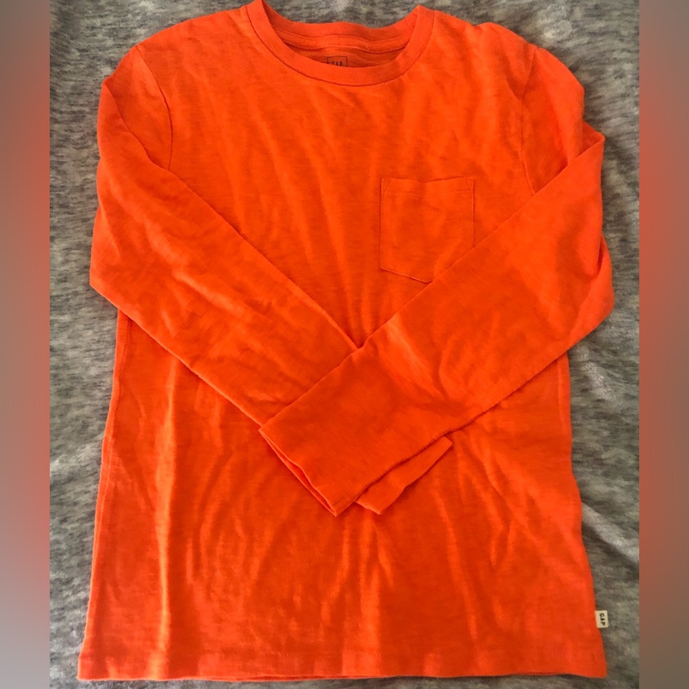 Kids old navy Orange long sleeved T-shirt.  Cotton, new without tags.  Size 10